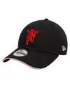 New Era Big Boys And Girls Black Manchester United Flag 9forty Adjustable Hat In Black