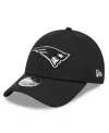 New Era Big Boys And Girls Black New England Patriots Main B-dub 9forty Adjustable Hat In Black