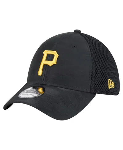 New Era Kids' Big Boys And Girls Black Pittsburgh Pirates Camo 39thirty Flex Hat