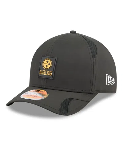New Era Kids' Big Boys And Girls Black Pittsburgh Steelers 2025 Sideline 9forty Adjustable Hat In Green