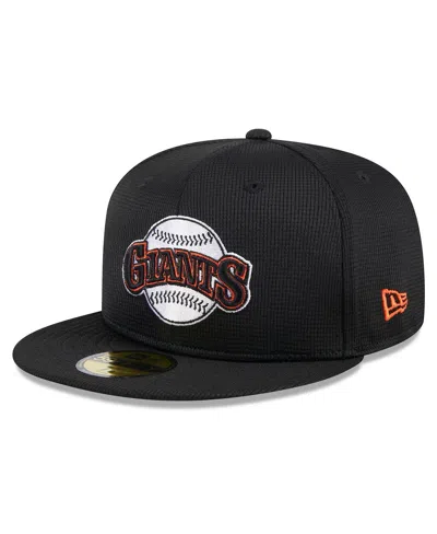 New Era Big Boys And Girls Black San Francisco Giants 2024 Batting Practice 59fifty Fitted Hat