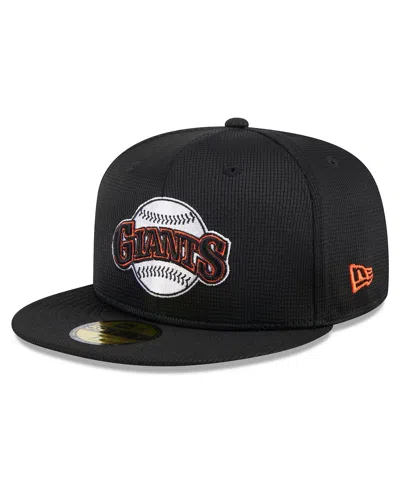 New Era Kids' Big Boys And Girls Black San Francisco Giants 2024 Batting Practice 59fifty Fitted Hat