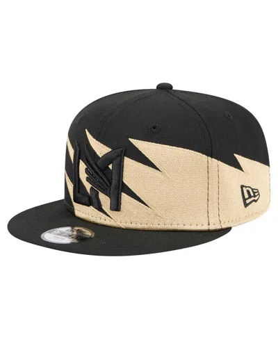 New Era Kids' Big Boys And Girls Black/gold Lafc Jagged 9fifty Snapback Hat In White