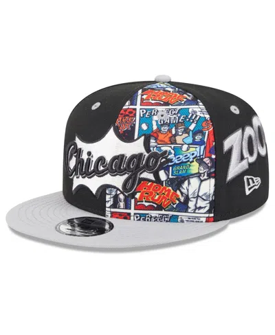 New Era Kids' Big Boys And Girls Black/gray Chicago White Sox 2025 Mlb Diamond Hero Edition 9fifty Snapback Hat