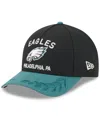 New Era Big Boys And Girls Black/green Philadelphia Eagles 2025 Nfl Draft 9forty A-frame M-crown Adjustable  In Black