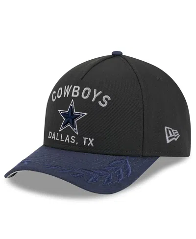 New Era Kids' Big Boys And Girls Black/navy Dallas Cowboys 2025 Nfl Draft 9forty A-frame M-crown Adjustable Hat