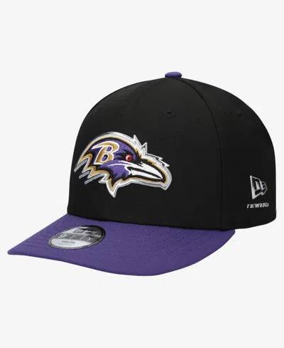New Era Kids' Big Boys And Girls Black/purple Baltimore Ravens 2026 Nfl Draft Pre-curved 9fifty Snapback Hat