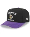 New Era Big Boys And Girls Black/purple Minnesota Vikings 2025 Nfl Draft A-frame 9fifty Snapback Hat In Black
