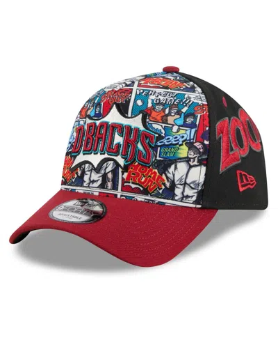 New Era Kids' Big Boys And Girls Black/red Arizona Diamondbacks 2025 Mlb Diamond Hero Edition A-frame 9forty Adjus In Multi