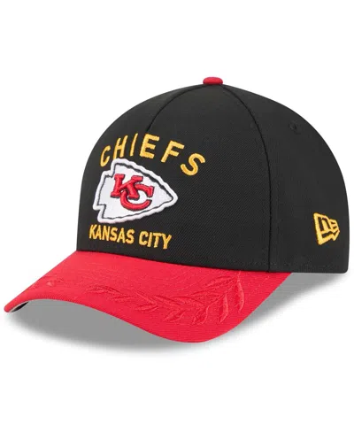 New Era Kids' Big Boys And Girls Black/red Kansas City Chiefs 2025 Nfl Draft 9forty A-frame M-crown Adjustable Hat
