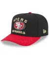 New Era Big Boys And Girls Black/scarlet San Francisco 49ers 2025 Nfl Draft A-frame 9fifty Snapback Hat In Black