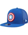 New Era Big Boys And Girls Blue Captain America 9fifty Trucker Snapback Hat In Blue