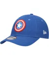 New Era Big Boys And Girls Blue Captain America 9twenty Adjustable Hat In Blue