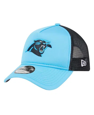 New Era Big Boys And Girls Blue Carolina Panthers A-frame 9forty Trucker Adjustable Hat