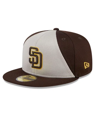 New Era Big Boys And Girls Brown San Diego Padres 2024 Batting Practice 59fifty Fitted Hat