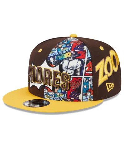 New Era Kids' Big Boys And Girls Brown/gold San Diego Padres 2025 Mlb Diamond Hero Edition 9fifty Snapback Hat