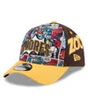 New Era Big Boys And Girls Brown/gold San Diego Padres 2025 Mlb Diamond Hero Edition A-frame 9forty Adjustab In Multi