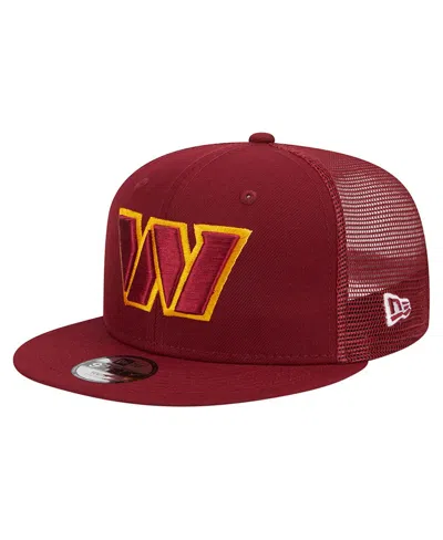 New Era Kids' Big Boys And Girls Burgundy Washington Commanders Main Trucker 9fifty Snapback Hat In Red