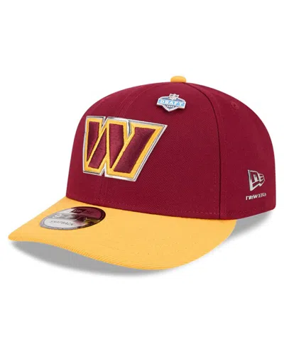 New Era Kids' Big Boys And Girls Burgundy/gold Washington Commanders 2026 Nfl Draft Pre-curved 9fifty Snapback Hat
