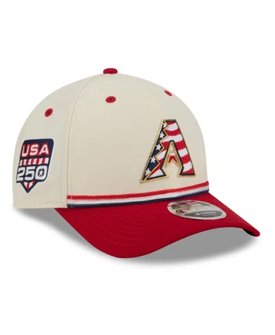 New Era Kids' Big Boys And Girls Cream/red Arizona Diamondbacks Usa 250 9forty M-crown Adjustable Hat