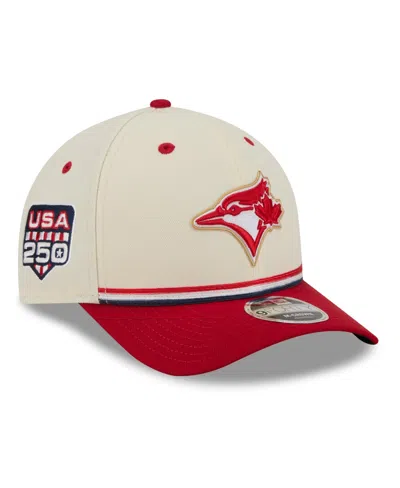 New Era Kids' Big Boys And Girls Cream/red Toronto Blue Jays Usa 250 9forty M-crown Adjustable Hat