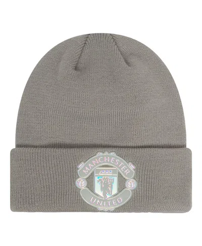 New Era Kids' Big Boys And Girls Gray Manchester United Iridescent Cuffed Knit Hat