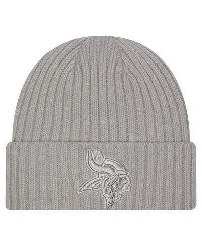 New Era Big Boys And Girls Gray Minnesota Vikings Color Pack Cuffed Knit Hat