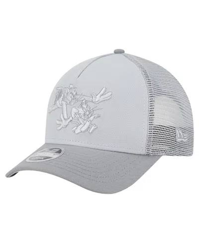 New Era Kids' Big Boys And Girls Gray Tom And Jerry Tonal 9forty Adjustable Trucker Hat