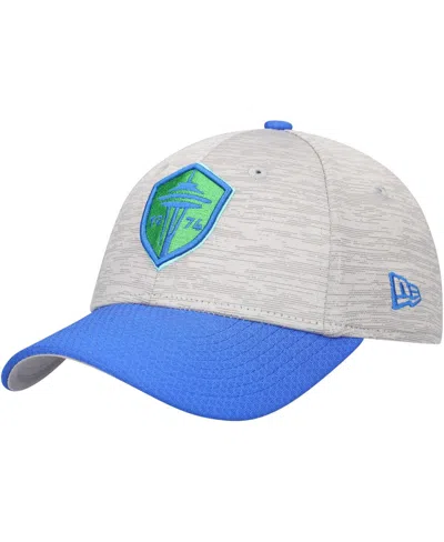 New Era Kids' Big Boys And Girls Gray/blue Seattle Sounders Fc Active 9forty Adjustable Hat In Gray,blue