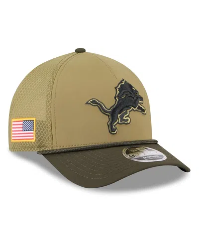 New Era Kids' Big Boys And Girls Green/dark Green Detroit Lions 2025 Salute To Service 9forty A-frame Adjustable H