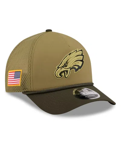 New Era Kids' Big Boys And Girls Green/dark Green Philadelphia Eagles 2025 Salute To Service 9forty A-frame Adjust