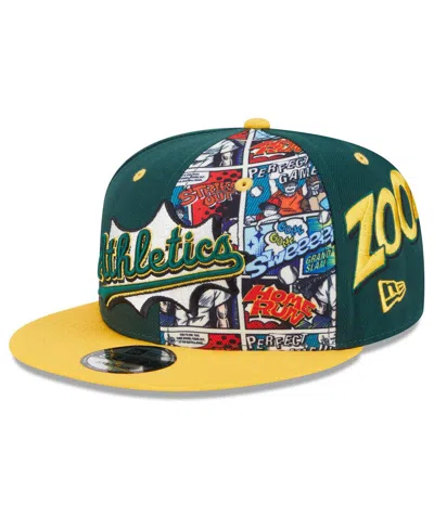 New Era Kids' Big Boys And Girls Green/gold Athletics 2025 Mlb Diamond Hero Edition 9fifty Snapback Hat In Multi