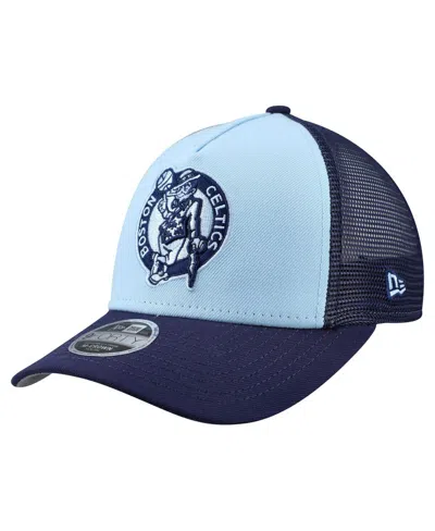 New Era Kids' Big Boys And Girls Light Blue Boston Celtics Colorpack 9forty A-frame Trucker Adjustable Hat