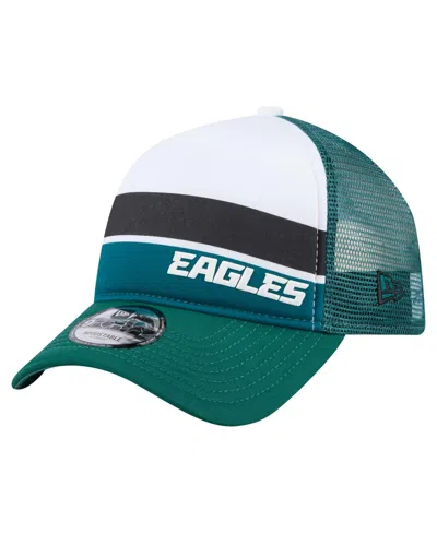 New Era Big Boys And Girls Midnight Green Philadelphia Eagles Sport Night Color Block 9forty A-frame Trucker