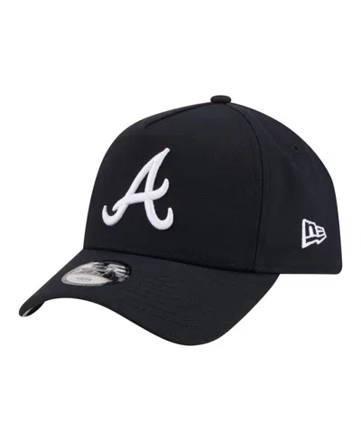 New Era Kids' Big Boys And Girls Navy Atlanta Braves 9forty A-frame Adjustable Hat In Blue