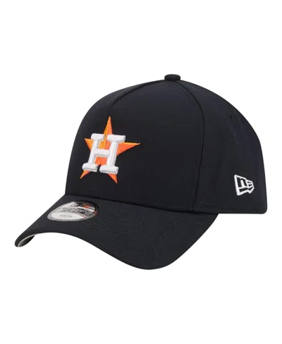 New Era Kids' Big Boys And Girls Navy Houston Astros 9forty A-frame Adjustable Hat In Black