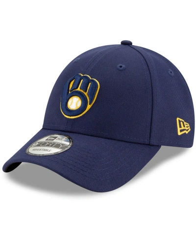 New Era Kids' Big Boys And Girls Navy Milwaukee Brewers Team The League 9forty Adjustable Hat