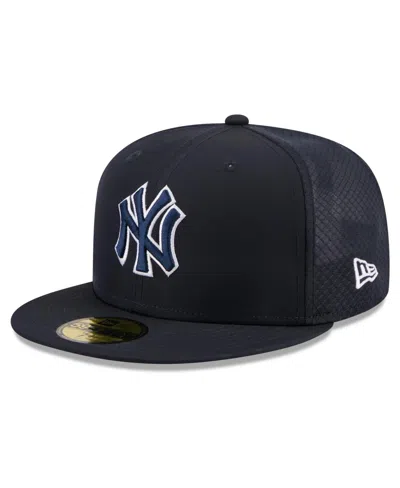 New Era Kids' Big Boys And Girls Navy New York Yankees Batting Practice 59fifty Fitted Hat In Blue