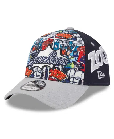 New Era Kids' Big Boys And Girls Navy/gray New York Yankees 2025 Mlb Diamond Hero Edition A-frame 9forty Adjustabl