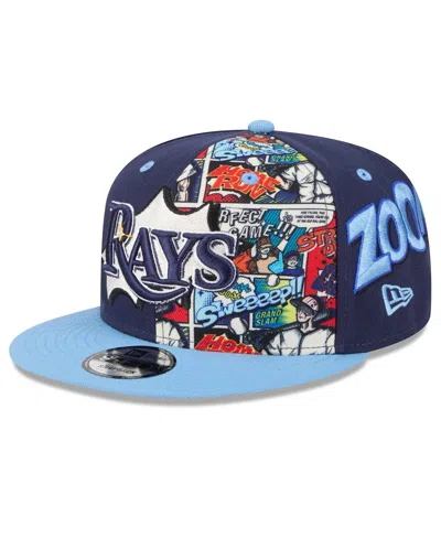 New Era Kids' Big Boys And Girls Navy/light Blue Tampa Bay Rays 2025 Mlb Diamond Hero Edition 9fifty Snapback Hat In Multi