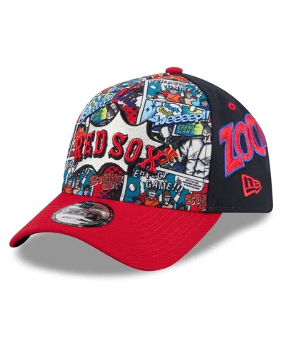 New Era Kids' Big Boys And Girls Navy/red Boston Red Sox 2025 Mlb Diamond Hero Edition A-frame 9forty Adjustable H In Multi