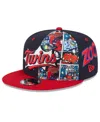 New Era Big Boys And Girls Navy/red Minnesota Twins 2025 Mlb Diamond Hero Edition 9fifty Snapback Hat In Multi