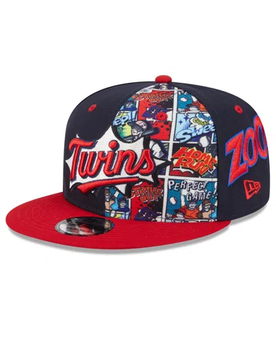 New Era Kids' Big Boys And Girls Navy/red Minnesota Twins 2025 Mlb Diamond Hero Edition 9fifty Snapback Hat In Multi