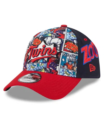New Era Kids' Big Boys And Girls Navy/red Minnesota Twins 2025 Mlb Diamond Hero Edition A-frame 9forty Adjustable  In Multi