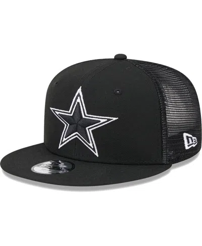 New Era Kids' Big Boys And Girls  Black Dallas Cowboys Main B-dub 9fifty Trucker Adjustable Hat