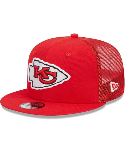 New Era Kids' Big Boys And Girls  Red Kansas City Chiefs Main Trucker 9fifty Snapback Hat
