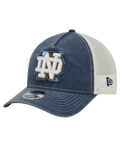 New Era Kids' Big Boys And Girls Notre Dame Fighting Irish Retro Adjustable Trucker Hat In Blue