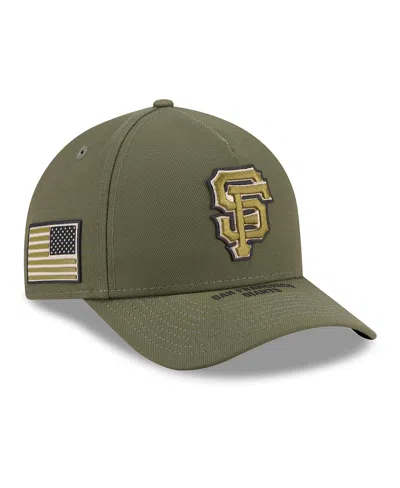 New Era Kids' Big Boys And Girls Olive San Francisco Giants 2026 Armed Forces Day 9forty M-crown Adjustable Hat In Green