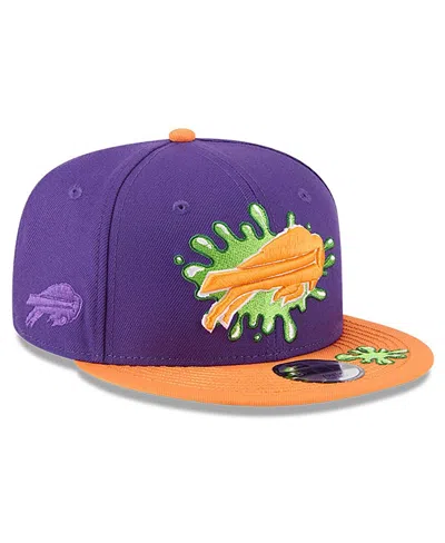 New Era Kids' Big Boys And Girls Purple/orange Buffalo Bills Nickelodeon Slime 9fifty Snapback Hat