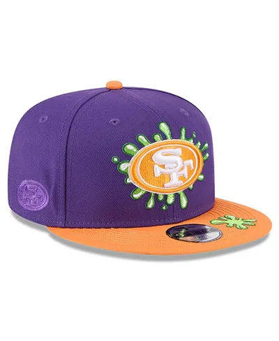 New Era Kids' Big Boys And Girls Purple/orange San Francisco 49ers Nickelodeon Slime 9fifty Snapback Hat